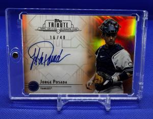 Jorge Posada 2014 Topps Tribute Gold Autograph /40