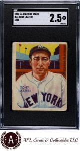 1934 Diamond Stars Tony Lazzeri Card #74