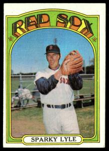 1972 Topps Sparky Lyle Boston Red Sox Card