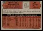 1972 Topps Sparky Lyle Boston Red Sox Card