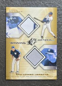 2002 SPx Bernie Williams Jason Giambi Jersey Card