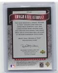 2003 SP Legendary Cuts Alexander Cartwright Card