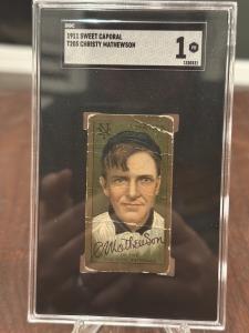 1911 T205 Christy Mathewson Sports Card SGC 1