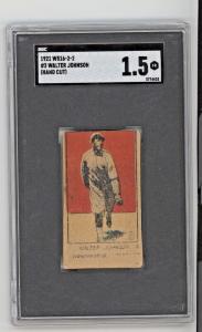 Walter Johnson 1920-21 W516 Strip Card #3