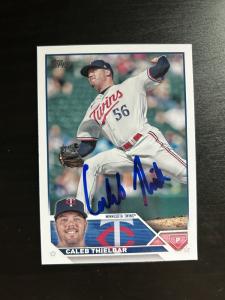 Caleb Thielbar Autographed 2023 Topps Card