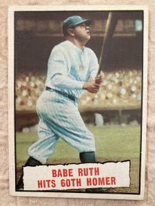 1961 Topps Babe Ruth Baseball Thrills Card
