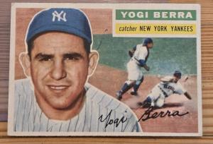 Yogi Berra 1956 Topps #110 Gray Back Card
