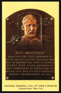 Dan Brouthers Hall of Fame Plaque Postcard