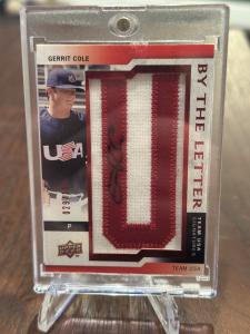 2009 UD Gerrit Cole USA by the Letter Card
