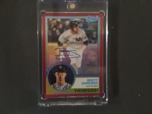 2024 Topps Archives Red Foil Brett Gardner Autograph