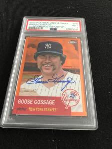 Goose Gossage 2022 Topps Chrome Orange Refractor Auto