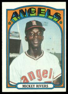 1972 Topps Mickey Rivers Angels Rookie Card