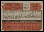 1972 Topps Mickey Rivers Angels Rookie Card