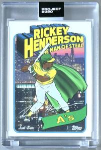 Rickey Henderson Topps Project 2020 #398 Card