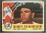 Bobby Richardson 1960 Topps Signed Baseball Card