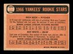1966 Topps Roy White/Rich Beck Rookie Card