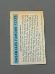 1972 Fleer Baseball Famous Feats #13 Alexander Card