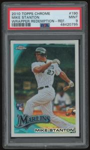 2010 Topps Chrome Giancarlo Stanton RC #190 PSA 9