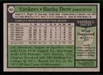 1979 Topps Bucky Dent #485 Yankees Card