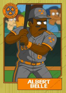 Albert Belle Shelbyville Softball Custom Trading Card