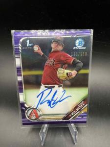 Ryne Nelson 2019 Bowman Chrome Rookie Auto Purple