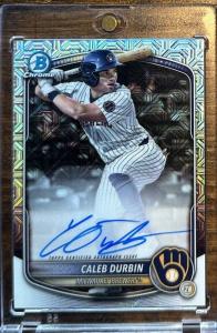 Caleb Durbin 2025 Bowman Chrome On-Card Auto