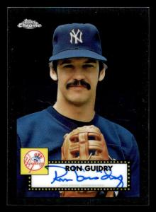 Ron Guidry 2021 Topps Chrome Autograph Card