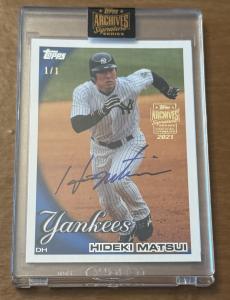 Hideki Matsui 2021 Topps Archives 1/1 Auto