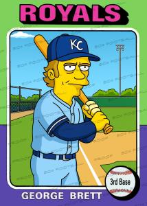 George Brett Simpsons Rookie Custom Trading Card