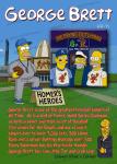 George Brett Simpsons Rookie Custom Trading Card