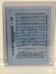 Rickey Henderson Gold Border Base Stealing Card