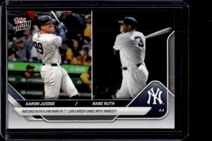 2025 Topps Now Aaron Judge Babe Ruth Card