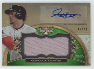 Giancarlo Stanton 2013 Topps Triple Threads Auto /50