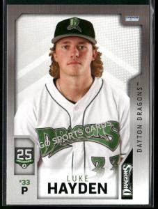 Luke Hayden 2025 Dayton Dragons RC Cincinnati Reds