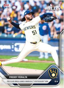 Freddy Peralta Brewers 2025 Topps NOW Card 819