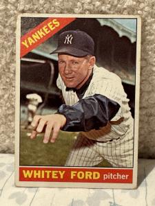 1966 Topps Whitey Ford Yankees Baseball Card
