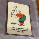 Babe Ruth 1935 Whitman Stunts Baseball Card PSA 3