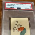 Babe Ruth 1935 Whitman Stunts Baseball Card PSA 3