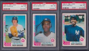 PSA 8 1982 O-Pee-Chee Baseball Card Trio
