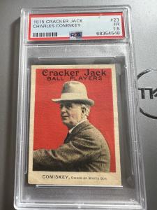 1915 Cracker Jack Charles Comiskey White Sox Card