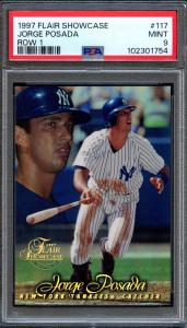 1997 Flair Showcase Jorge Posada #117 PSA 9