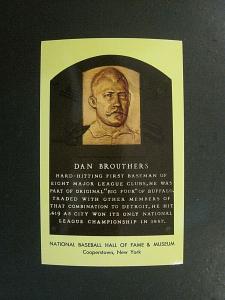 Dan Brouthers Baseball Hall of Fame Postcard