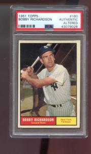 1961 Topps Bobby Richardson Baseball Card #180
