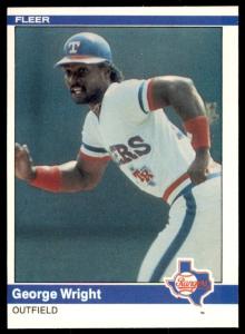 1984 Fleer George Wright Texas Rangers Card #435