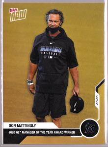 Don Mattingly 2020 Topps Now NL Manager Card