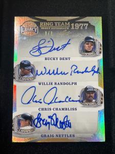 2024 Leaf Bronx Legacy 1977 NY Yankees 1/1 Autographs