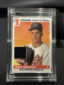 1991 Score Game Worn Jersey Mike Mussina Card