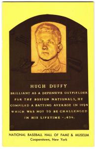 Hugh Duffy Hall of Fame Postcard Card