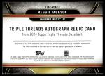 2024 Topps Triple Threads Reggie Jackson Autograph Card