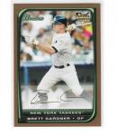 2008 Bowman Draft Gold Brett Gardner Yankees Rookie